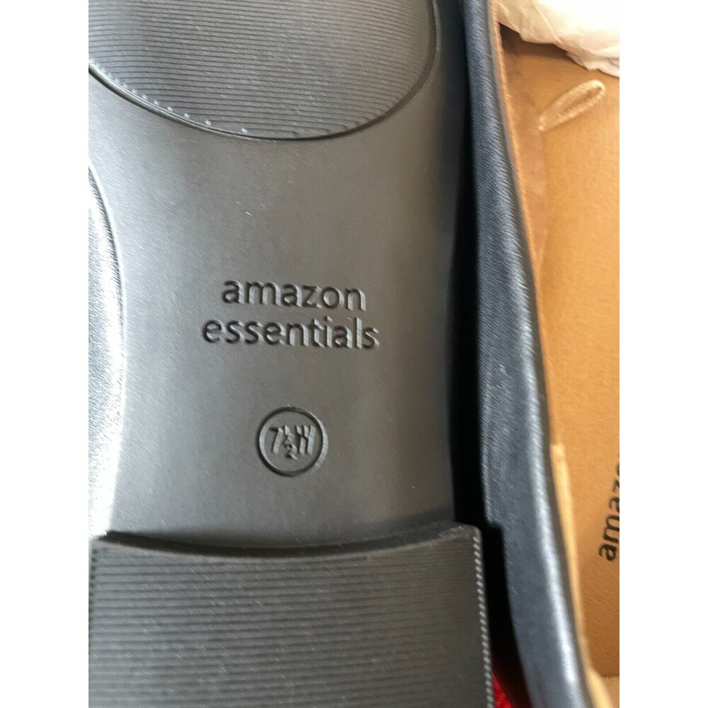 AMAZON ESSESTIALS Women's Shoes Flat 7 1/2 wide Black, new condition without box - Picture 4 of 5